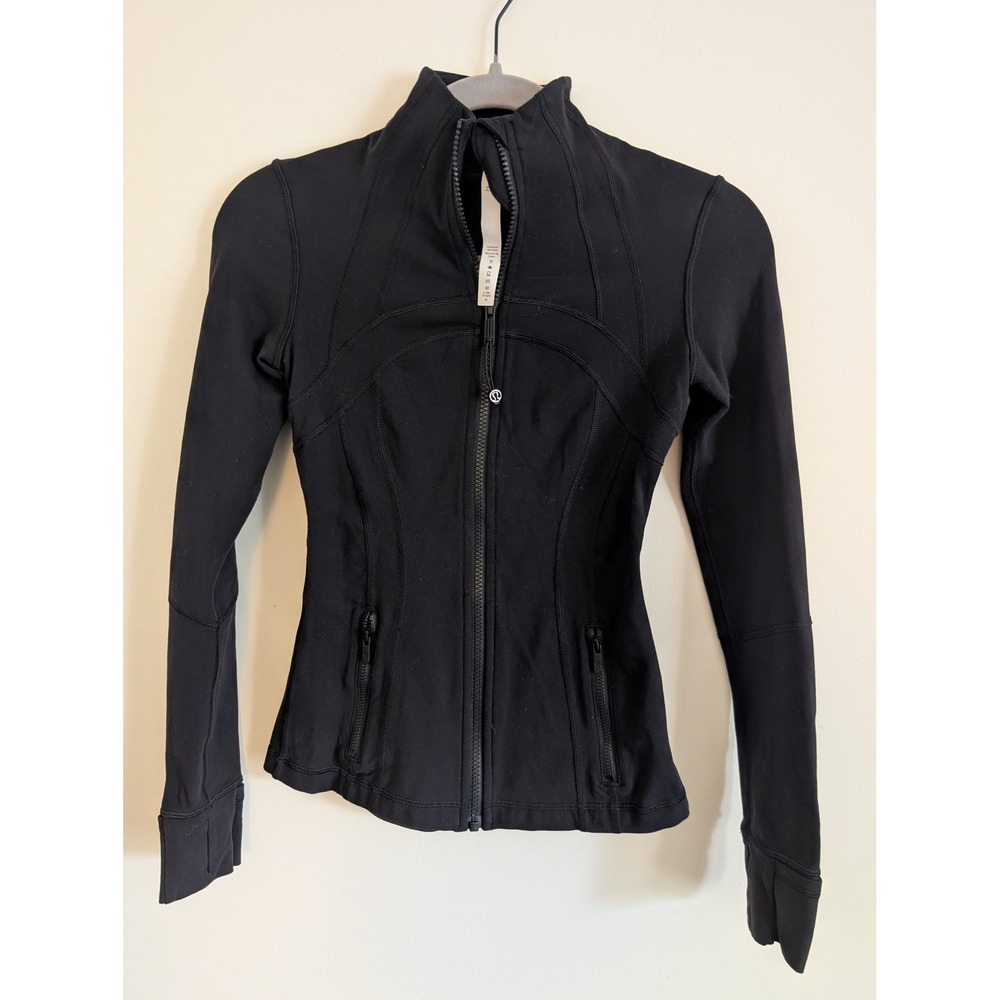 Lululemon Define Jacket Black Full Zip Yoga Workout Top Size 2 athletic